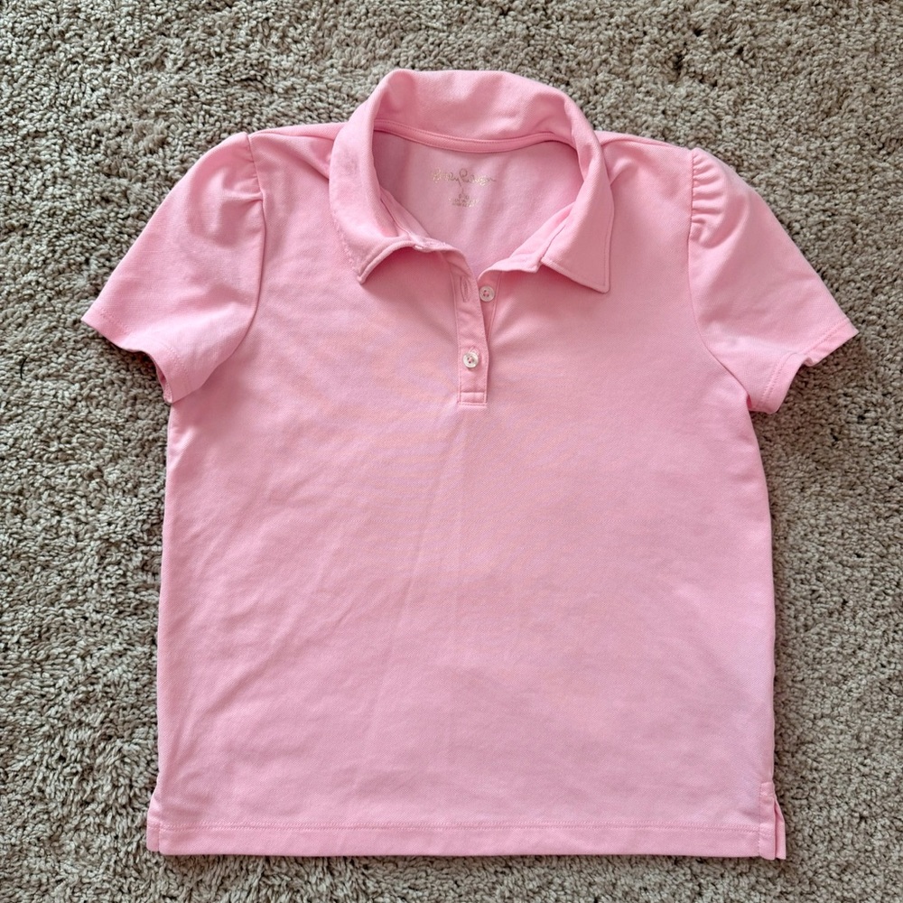 Lilly Pulitzer Light Pink Kids Polo Shirt